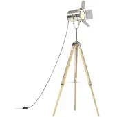 vidaXL Stehlampe Driepoot 140 cm Festes Mangoholz