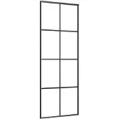 vidaXL Porte coulissante aluminium et verre ESG 76x205 cm noir