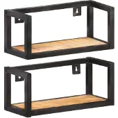 vidaXL Étagères murales 2 pcs 40 cm Bois de manguier brut