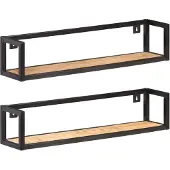 vidaXL Étagères murales 2 pcs 80 cm Bois de manguier brut