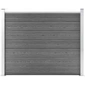 vidaXL Élément de clôture WPC 180x146 cm Gris