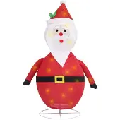 vidaXL Décoration de Noël Père Noël LED Tissu de luxe 90 cm