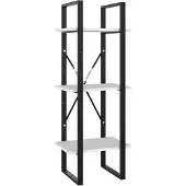 vidaXL Bibliothèque à 3 niveaux blanc 40x30x105 cm bois d'ingénierie