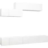 vidaXL Ensemble de 6 meubles TV blanc en bois composite
