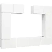 vidaXL Ensemble de 6 meubles TV blanc en bois composite