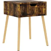 vidaXL Table de chevet chêne fumé 40x40x56 cm Bois d'ingénierie
