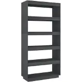 vidaXL Bibliothèque/Séparateur de pièce Gris 80x35x167 cm Pin massif
