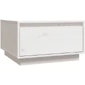 vidaXL Table basse blanche 55x56x32 cm pin massif