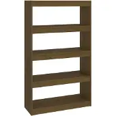 vidaXL Bibliothèque/Séparateur de pièce Marron miel 80x30x135,5 cm Pin