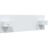 vidaXL Tête de lit avec chevets Blanc Bois composite