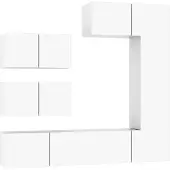 vidaXL Ensemble de 6 meubles TV blanc en bois composite