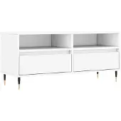 vidaXL Armoire TV blanche 100x34,5x44,5 cm Bois composite