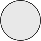 vidaXL Miroir mural Noir Ø 40 cm Rond