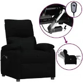 vidaXL Fauteuil relax électrique noir tissu