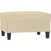 vidaXL Repose-pied Crème 70x55x41 cm Tissu microfibre