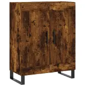 vidaXL Sideboard chêne fumé 69,5x34x90 cm bois composite