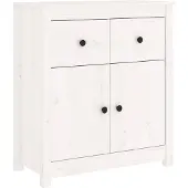 vidaXL Sideboard Blanc 70x35x80 cm Pin massif