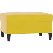 vidaXL Repose-pied Jaune 70x55x41 cm Velours