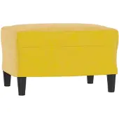 vidaXL Repose-pied Jaune 60x50x41 cm Velours