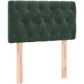 vidaXL Tête de lit vert foncé 80x7x78/88 cm velours