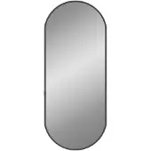 vidaXL Miroir mural noir 60x25 cm ovale