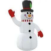 vidaXL Bonhomme de neige gonflable avec LED Décoration de Noël