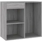vidaXL Armoire à cosmétiques Gris Sonoma 80x40x75 cm Bois composite
