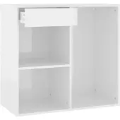 vidaXL Armoire à cosmétiques blanc brillant 80x40x75 cm Bois composite