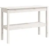 vidaXL Table console Blanc 110x40x75 cm Bois de pin solide