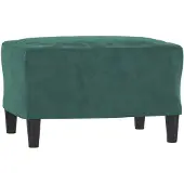 vidaXL Repose-pied Vert foncé 60x50x41 cm Velours