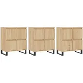 vidaXL Sideboards 3 pcs. chêne Sonoma bois composite
