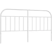 vidaXL Tête de lit de rechange en métal blanc 180 cm