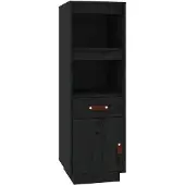 vidaXL Highboard noir 34x40x108,5 cm Pin massif