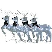 vidaXL Décoration de Noël à LED Rennes