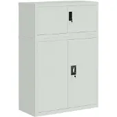 vidaXL Classeur gris clair 90x40x130 cm acier
