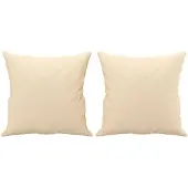 vidaXL Coussins décoratifs lot de 2 Crème 40x40 cm Tissu