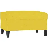 vidaXL Repose-pied Jaune clair 70x55x41 cm Tissu