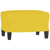 vidaXL Repose-pied Jaune clair 60x50x41 cm Tissu