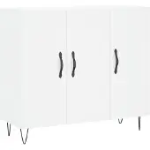 vidaXL Sideboard Blanc 90x34x80 cm Bois composite