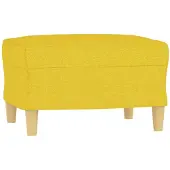 vidaXL Repose-pied Jaune clair 60x50x41 cm Tissu