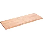 vidaXL Dessus de table marron clair bois chêne massif traité