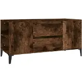 vidaXL Armoire TV chêne fumé 102x44,5x50 cm Bois composite