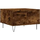 vidaXL Table basse chêne fumé 55x55x36,5 cm Bois composite