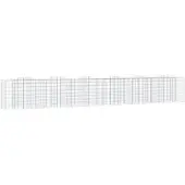 vidaXL Gabion haut-relief avec arche haute 600x50x100 cm Fer galvanisé