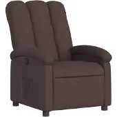 vidaXL Fauteuil relax brun foncé Tissu