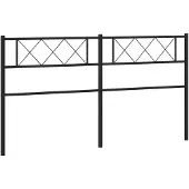 vidaXL Tête de lit de rechange en métal noir 180 cm