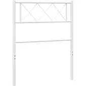vidaXL Tête de lit de rechange en métal blanc 75 cm
