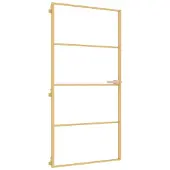 vidaXL Porte intérieure mince Golden 102,5x201,5 cm verre trempé et aluminium