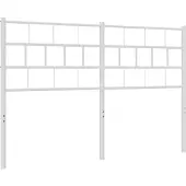 vidaXL Tête de lit de rechange en métal blanc 135 cm