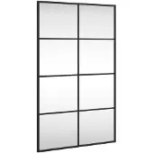 vidaXL Miroir mural noir 50x80 cm rectangulaire fer
